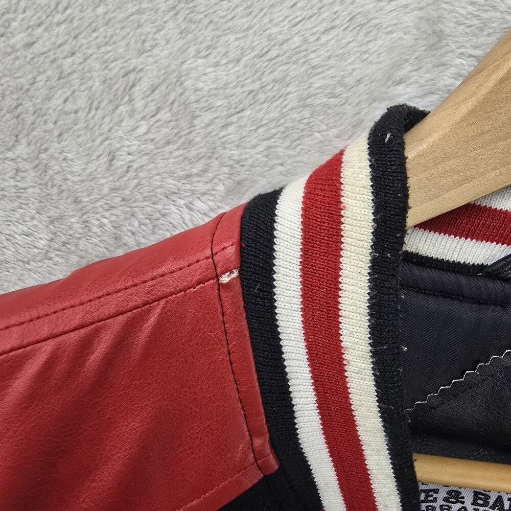 Vintage Steve & Barry’s Nebraska Huskers Coat Jacket XL Wool Faux Leather 90s - Picture 5 of 16